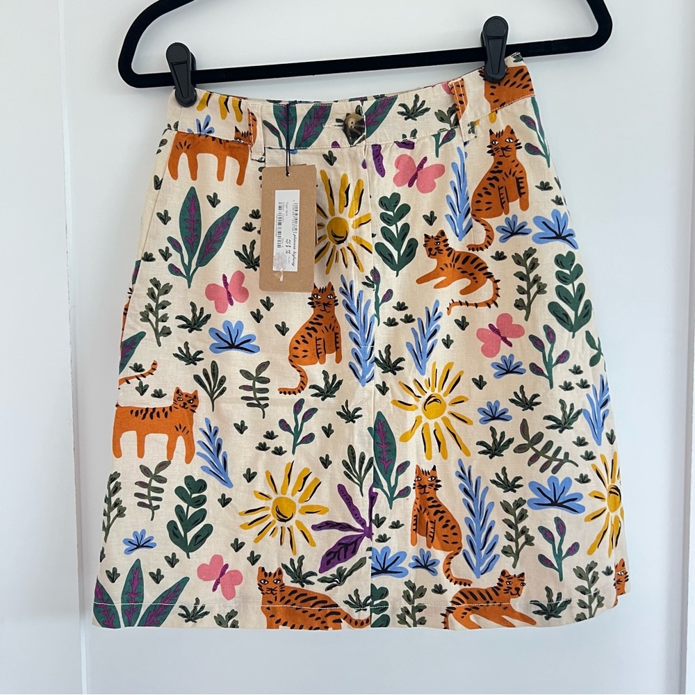 Princess Highway Adorable Tiger & Floral Print Skirt